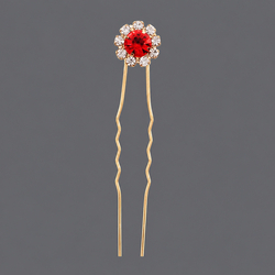 Red Diamond Light Luxury Versatile Hairpin Hs-J3841ghred-1Pk