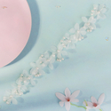 white Floral Pearl Bridal Headband Wedding Veil Accessory