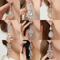 vintage Alloy Rhinestone Drop Earrings