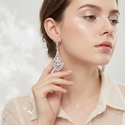 vintage Alloy Rhinestone Drop Earrings
