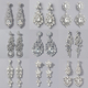 vintage Alloy Rhinestone Drop Earrings