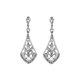 vintage Alloy Rhinestone Drop Earrings