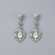 vintage Alloy Rhinestone Drop Earrings