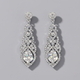vintage Alloy Rhinestone Drop Earrings