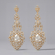 vintage Alloy Rhinestone Drop Earrings