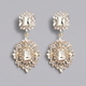 vintage Alloy Rhinestone Drop Earrings