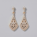 vintage Alloy Rhinestone Drop Earrings