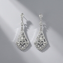 vintage Alloy Rhinestone Drop Earrings