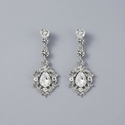 vintage Alloy Rhinestone Drop Earrings
