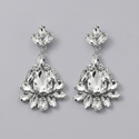 vintage Alloy Rhinestone Drop Earrings