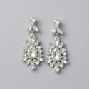 vintage Alloy Rhinestone Drop Earrings