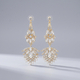 vintage Alloy Rhinestone Drop Earrings