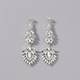vintage Alloy Rhinestone Drop Earrings