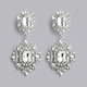 vintage Alloy Rhinestone Drop Earrings