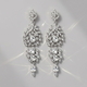 vintage Alloy Rhinestone Drop Earrings