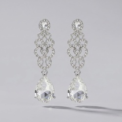 Silver Wedding Light Luxury Earrings Ers-J4093s