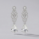 vintage Alloy Rhinestone Drop Earrings