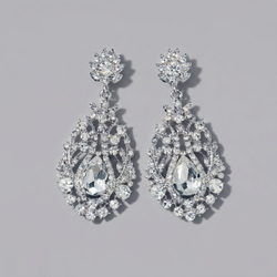 Silver Palace Style Light Luxury Earrings Ers-J4094s