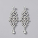 vintage Alloy Rhinestone Drop Earrings