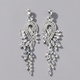 vintage Alloy Rhinestone Drop Earrings