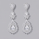 vintage Alloy Rhinestone Drop Earrings