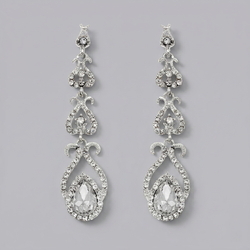 Silver Princess Light Luxury Earrings Ers-J4156s
