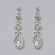vintage Alloy Rhinestone Drop Earrings