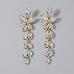 Gold Flower Vine Earrings Ers-J4183g