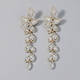 vintage Alloy Rhinestone Drop Earrings