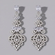 vintage Alloy Rhinestone Drop Earrings