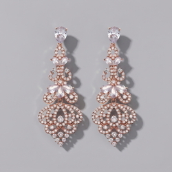 Rose Gold Queen Light Luxury Earrings Ers-J4260rg