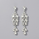 vintage Alloy Rhinestone Drop Earrings