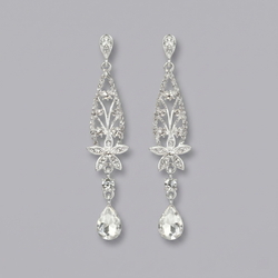 Silver Wedding Light Luxury Drop Earrings Ers-J4305s