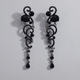 vintage Alloy Rhinestone Drop Earrings