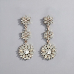 Vintage Petal Light Luxury Drop Earrings Ers-J2834