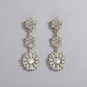 vintage Alloy Rhinestone Drop Earrings