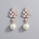 vintage Alloy Rhinestone Drop Earrings