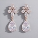vintage Alloy Rhinestone Drop Earrings