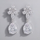vintage Alloy Rhinestone Drop Earrings