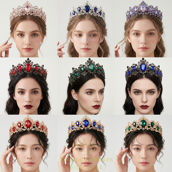 baroque Vintage Bridal Rhinestone Crown