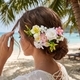 preserved Flower Hairpin Set Beach Vacation Style Retro Bridal Headpiece