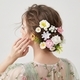 preserved Flower Hairpin Set Beach Vacation Style Retro Bridal Headpiece