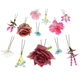 preserved Flower Hairpin Set Beach Vacation Style Retro Bridal Headpiece