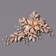 gold versatile hair clip HS-J7122G handmade Forest Style Branch Leaf Pearl Hair Clip For Women