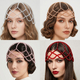 vintage Multicolor Juliet-Style Crystal Hair Chain Bridal Headpiece