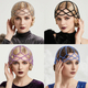 vintage Multicolor Juliet-Style Crystal Hair Chain Bridal Headpiece