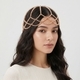 vintage Multicolor Juliet-Style Crystal Hair Chain Bridal Headpiece