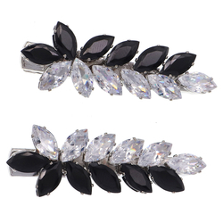 White K + Half Black Branch And Vine Hair Clip Hs-J6754shb