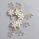 sweet Floral Pearl Ear Cuff handmade Pearl Rhinestone Flower Earrings Forest Style Bridal Clip-On
