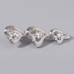Silver Heart Girly Hair Clip Hs-J7567s